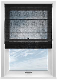Brescia Voile, Raven Black - Roman Blind